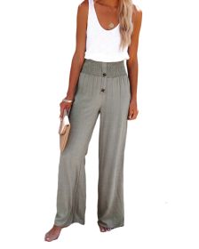 Wide Leg Yoga Pants For Women (Color: Gray, size: M)