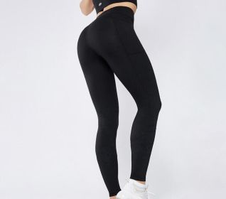 Women High Waist Yoga Fitness Leggings Running Gym Stretch Sports Pants (Color: Black, size: XS)