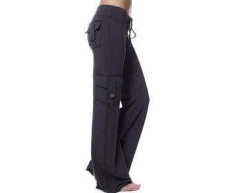 Women Pants Wide Leg Pants-High Waisted Drawstring Casual Loose Yoga Lounge Palazzo Pants (Color: 4, size: M)