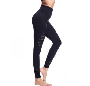 High Waist Lightweight Leggings Yoga Pants (Color: Black, size: US-S)