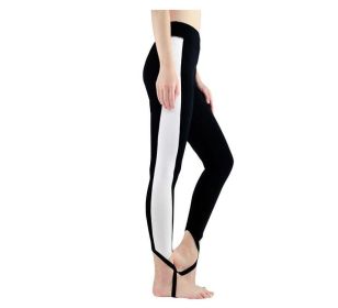 Women's Yoga Pants with Stirrup Leggings Tummy Control Workout Pants for Gym Running (Color: colorful, size: L)