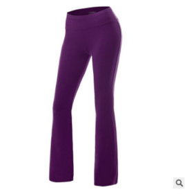 Womens Yoga Pants Active Slim Fit Bootleg Yoga Casual Pants (Color: Purple, size: S)