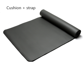 Eco-friendly NBR Yoga Mat (Color: Black With straps, size: 1.5)