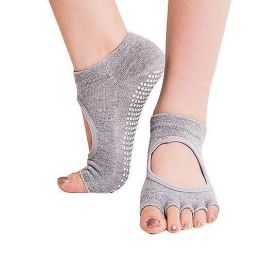 Peep Toe Yoga Socks 3 Pair Pack (Select Pack: 3 Pair Pk)